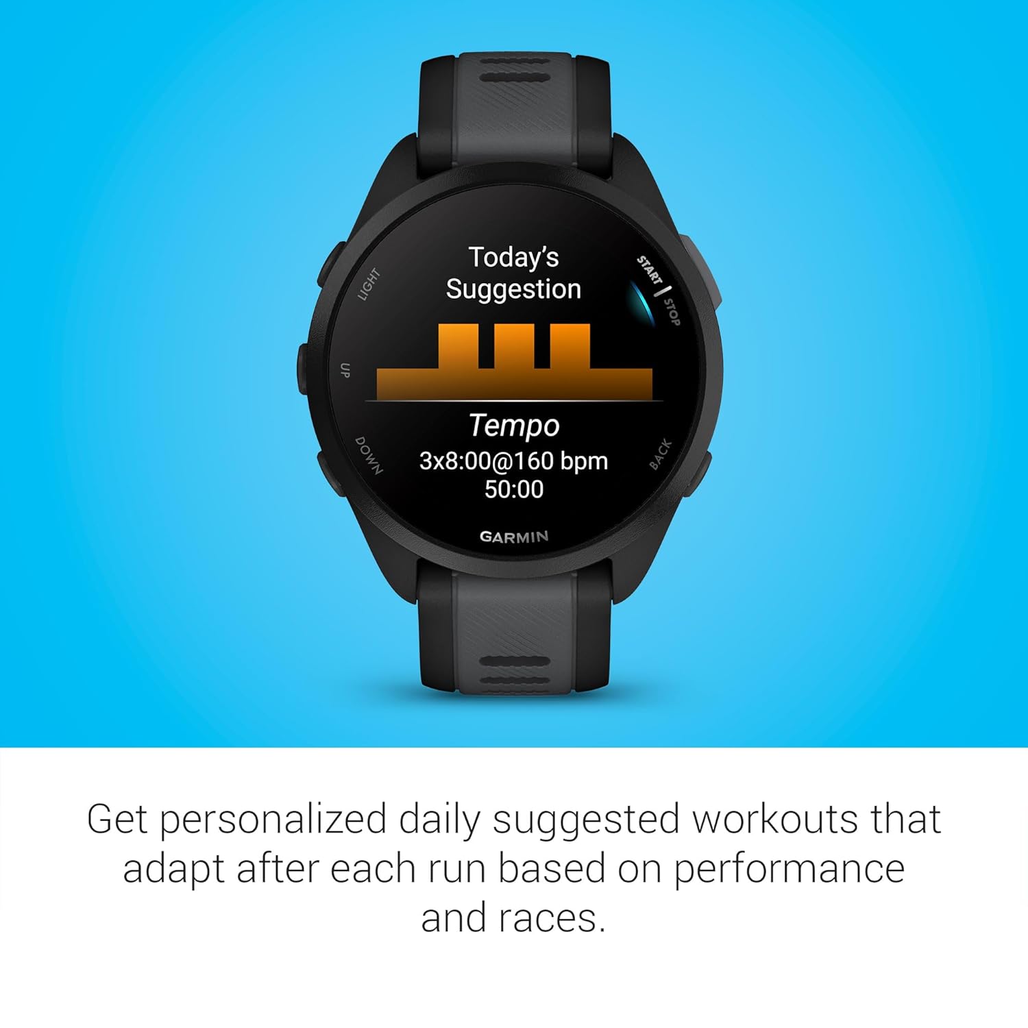 Garmin Forerunner 165, Running Smartwatch With GPS, Colorful AMOLED Display-  (Black)