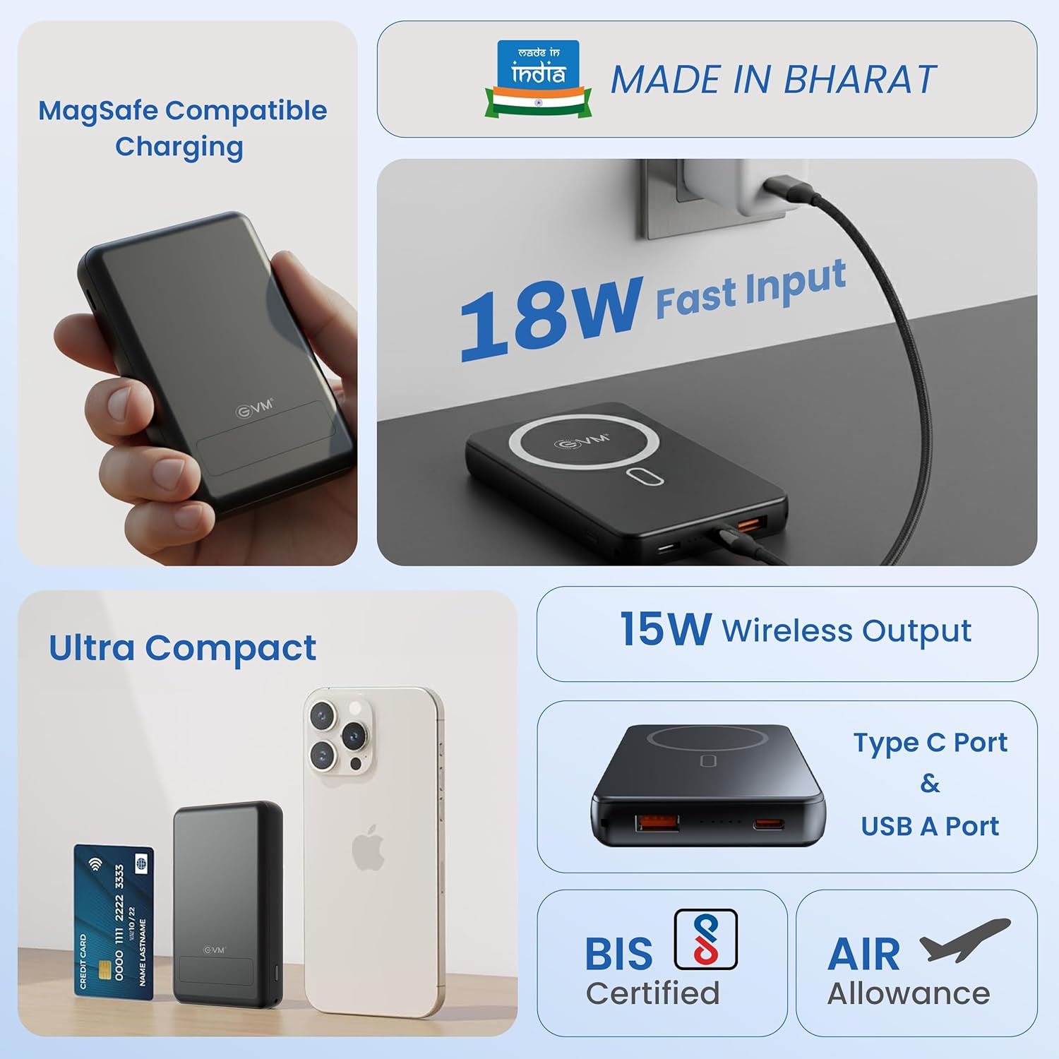 EVM EnMag Ace Black 10000mAh Magsafe Powerbank EK1285